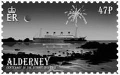 Titanic passeert Alderney